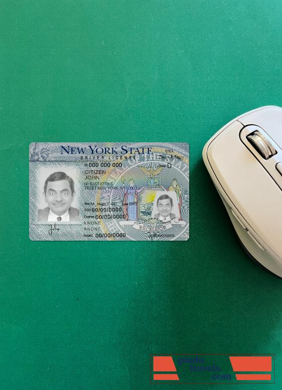 New York driving license version 2 photolook FRONT PSD template